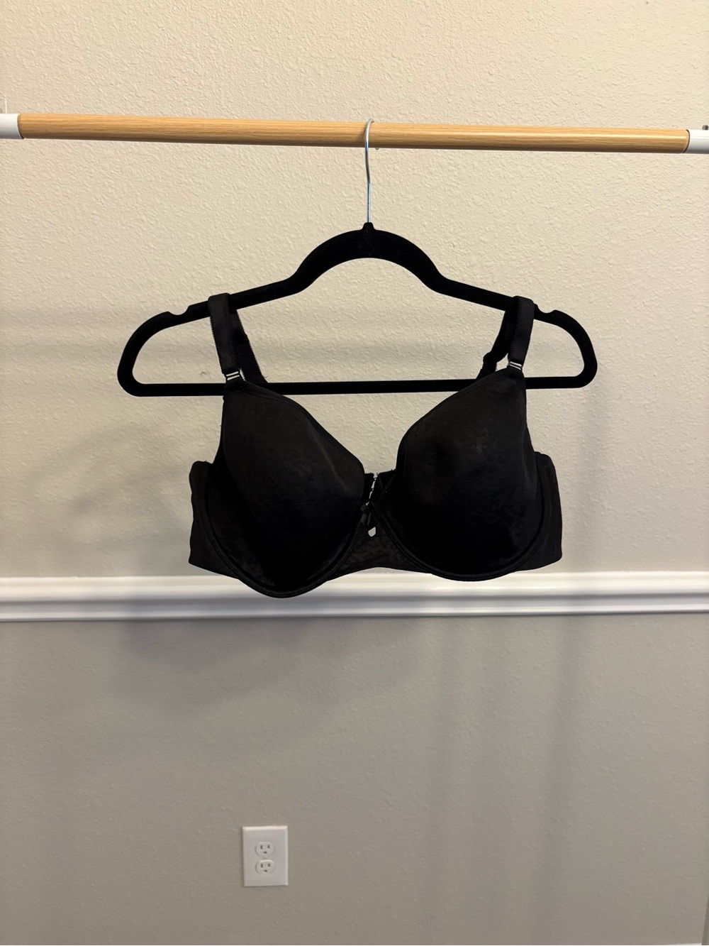 Torrid 42C Black Leopard Underwire Full Coverage Bra with Molded Cups
